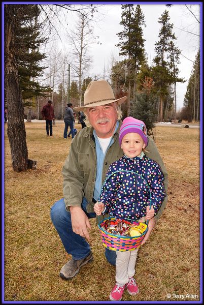 Molly Jean Walker and Grandpa Allen. Photo by Terry Allen.