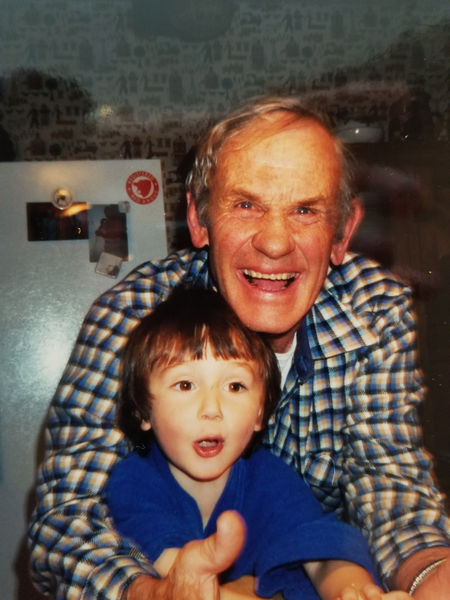 Paul with his grandson. Photo by Hagenstein family.