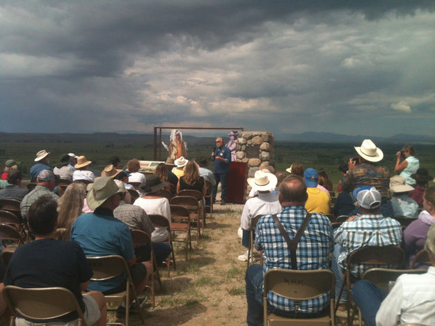 History talk. Photo by Dawn Ballou, Pinedale Online.