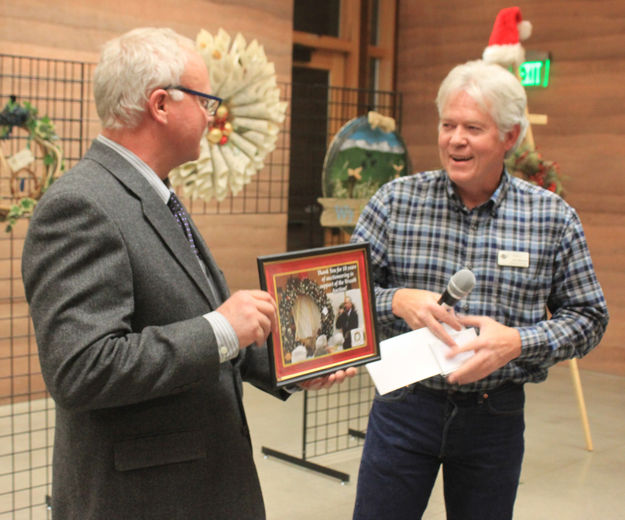 Recognizing Jay Fear. Photo by Joy Ufford, Pinedale Roundup.