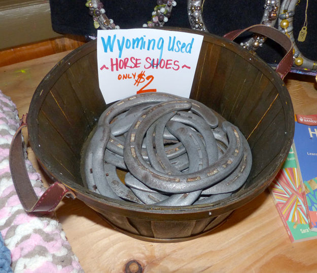 Wyoming Used Horseshoes. Photo by Dawn Ballou, Pinedale Online.