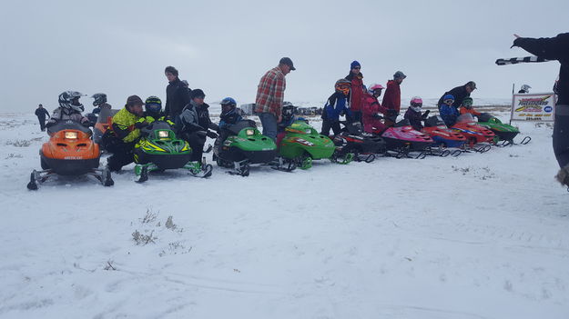 Kids Sno-Cross Race. Photo by Arnold Brokling.