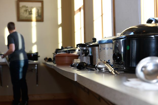 Pots of chili. Photo by Arnold Brokling.