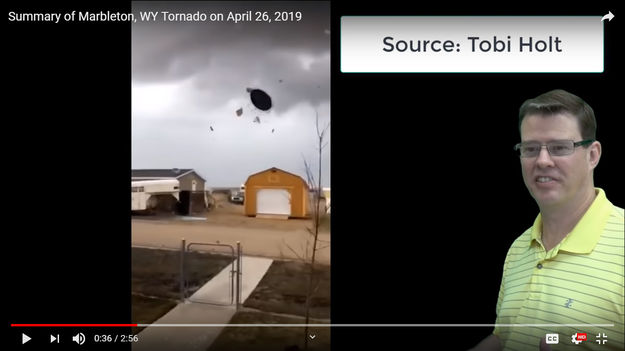 Flying trampoline. Photo by National Weather Service.