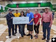 Donation to Kickin' Cancer. Photo by Sublette County Sheriff's Office.