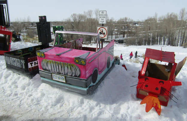 Cardboard Classic Sleds. Photo by Dawn Ballou, Pinedale Online.