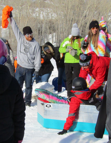 Fish up front. Photo by Dawn Ballou, Pinedale Online.