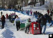 Back up the hill. Photo by Dawn Ballou, Pinedale Online.