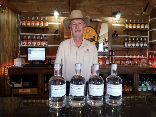 Tim Trites and his new product. Photo by Cowboy Country Distilling.