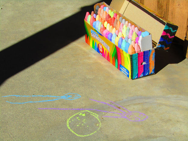 Sidewalk chalk. Photo by Dawn Ballou, Pinedale Online.