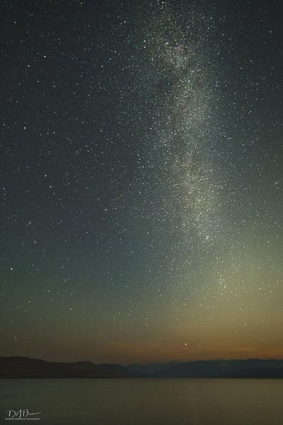 Milky Way and Fremont Lake. Photo by Dave Bell.