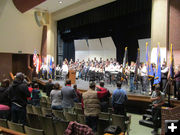 Posting the Colors. Photo by Dawn Ballou, Pinedale Online.