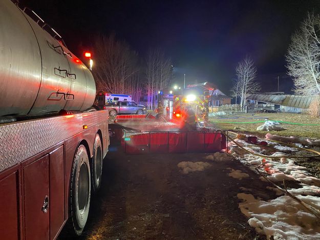 Staging water. Photo by Sublette County Unified Fire.