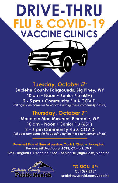 Drive-Thru Flu Clinics. Photo by Sublette County Public Health.