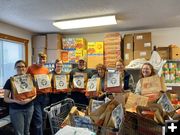 Sharing volunteers. Photo by Pinedale Community Food Basket.