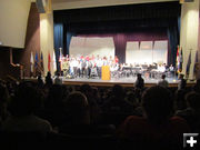 Veterans standing. Photo by Dawn Ballou, Pinedale Online.