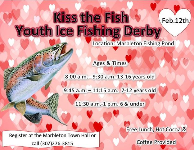 Kiss the Fish Youth Ice Fishing Derby. Photo by Pinedale Online.