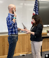 Scott Kosiba, new Town Council person. Photo by Dawn Ballou, Pinedale Online.