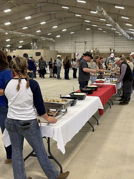 Food line. Photo by Sublette County Centennial.