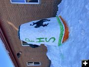 Pinedale High School Snow Sculpture. Photo by Pinedale Online.