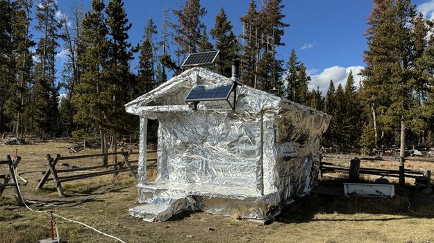 Warming Hut Wrap. Photo by Teton Interagency Fire.